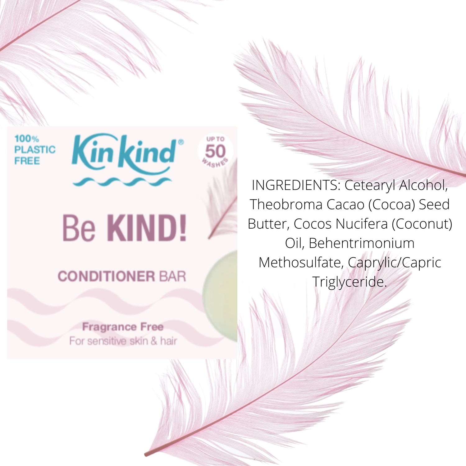 KinKind fragrance free conditioner bar 40g (British brand)