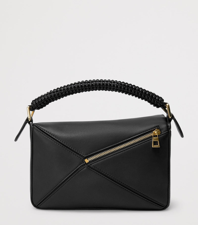 LOEWE small leather woven top-handle bag, UK version