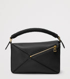 LOEWE small leather woven top-handle bag, UK version