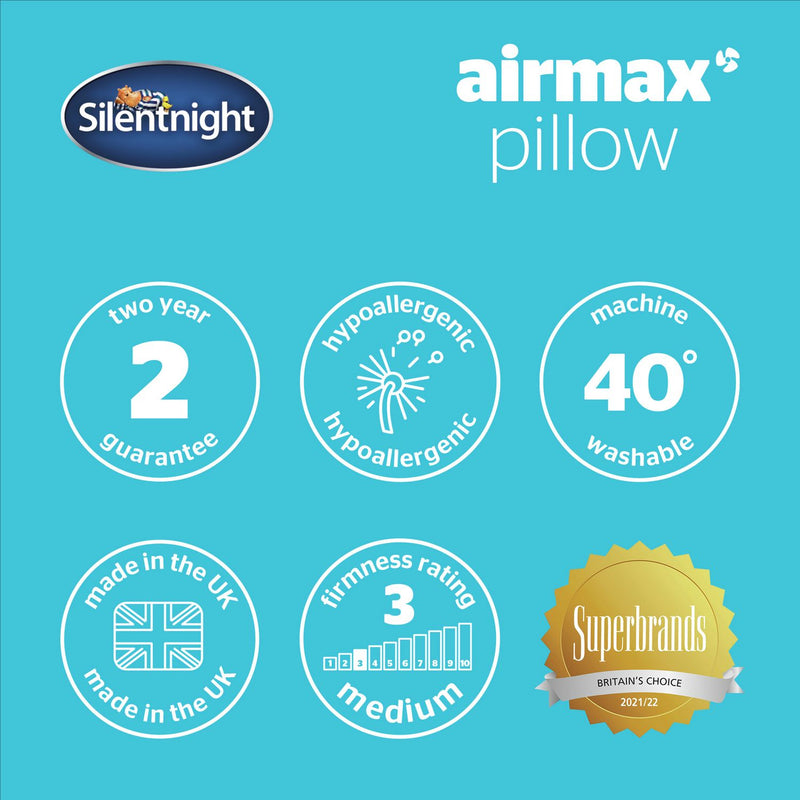 Silentnight Airmax pillow 48x74cm (British brand)