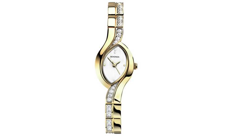Sekonda ladies stone set bracelet watch - British product