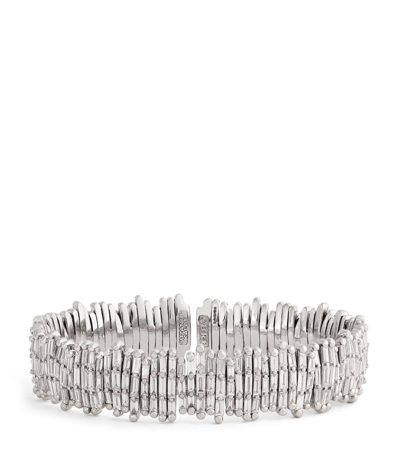 Suzanne Kalan white gold diamond cuff - UK version