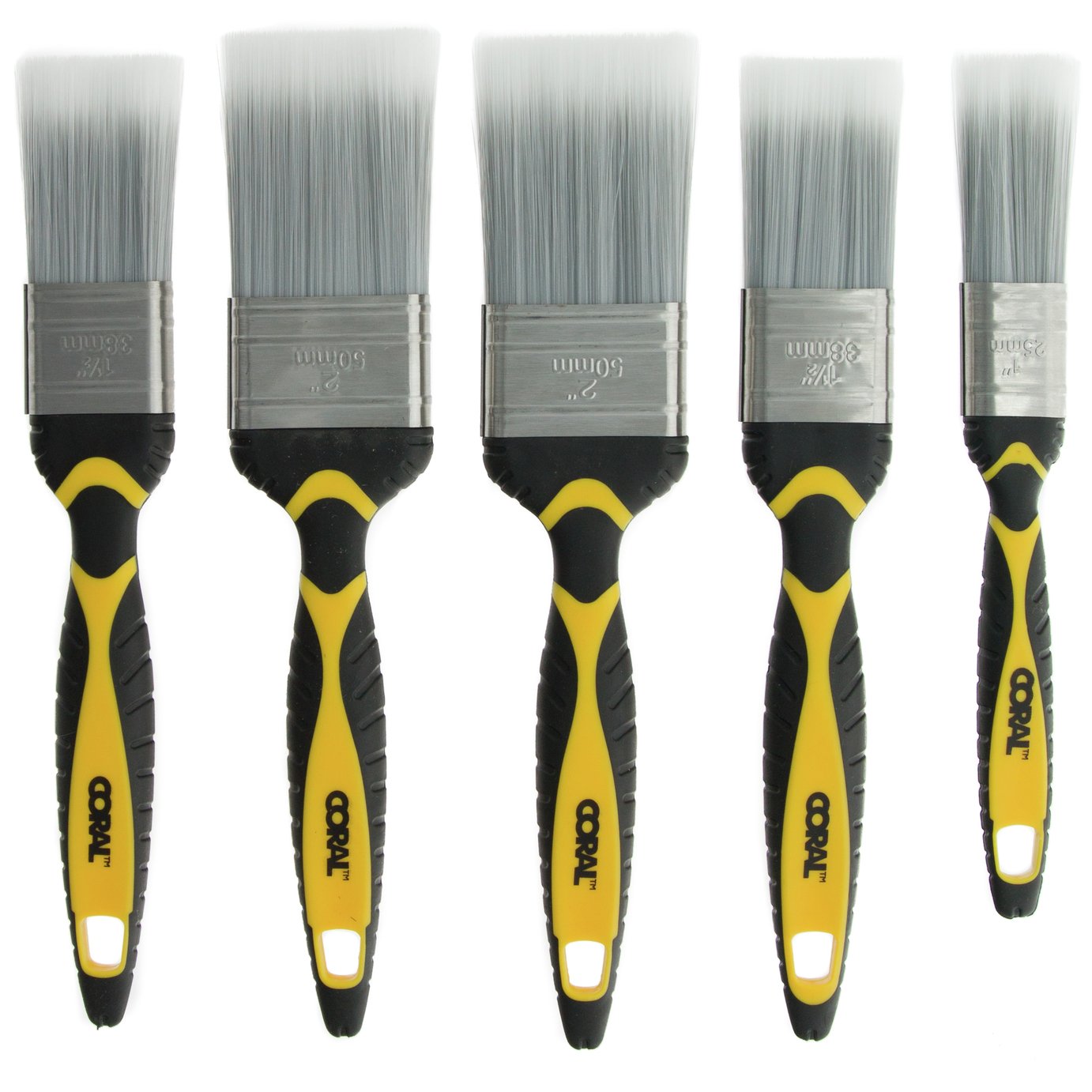 Coral Shurglide paint brush set of 5 - British product