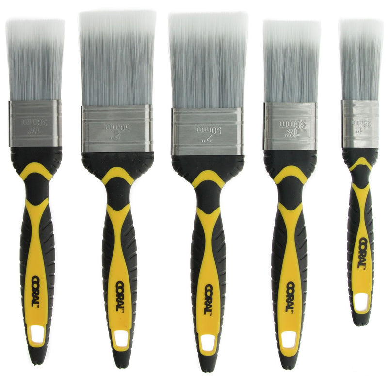 Coral Shurglide paint brush set of 5 - British product