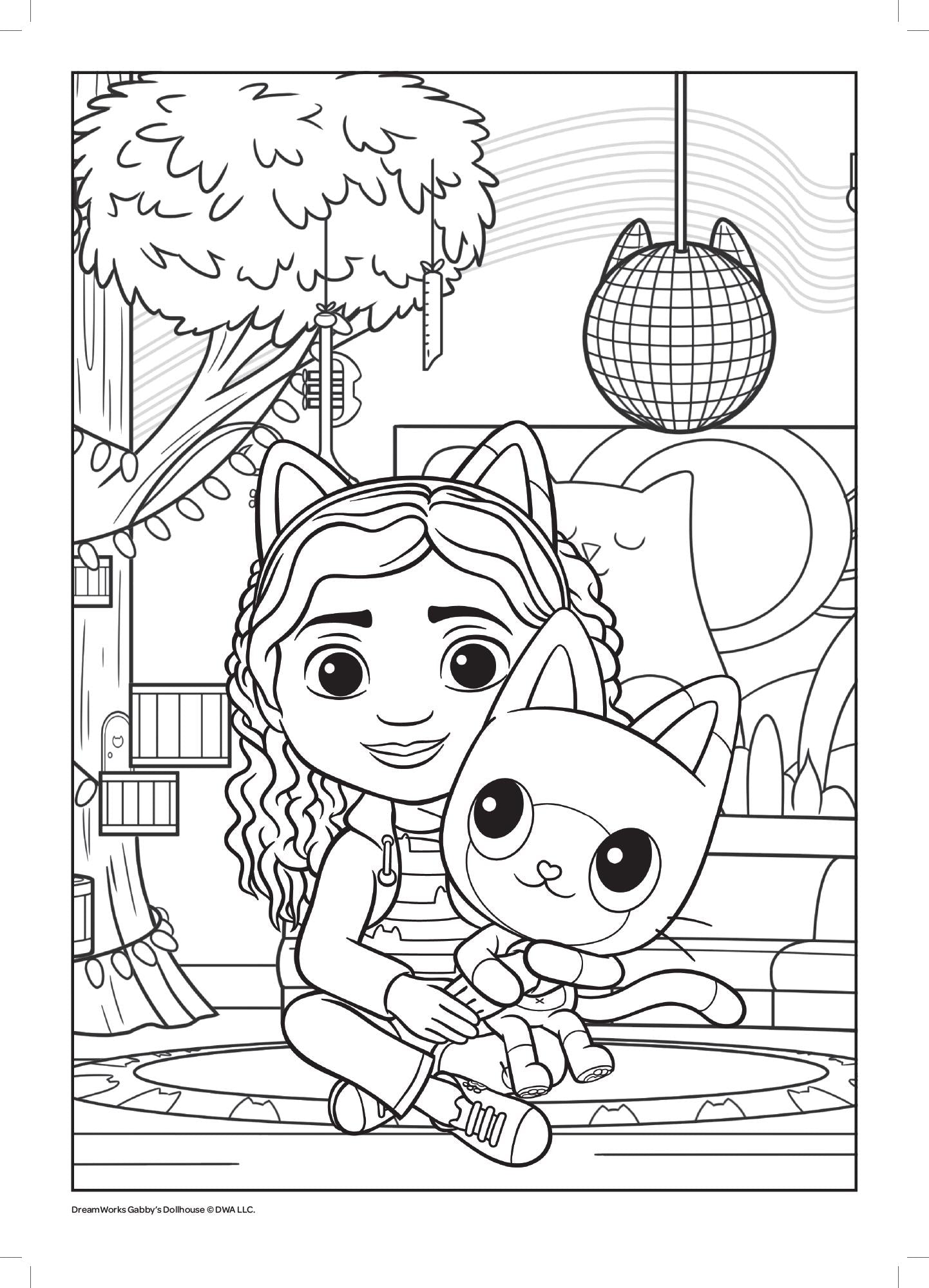 Gabby's Dollhouse jumbo colouring book 160 pages (British brand)
