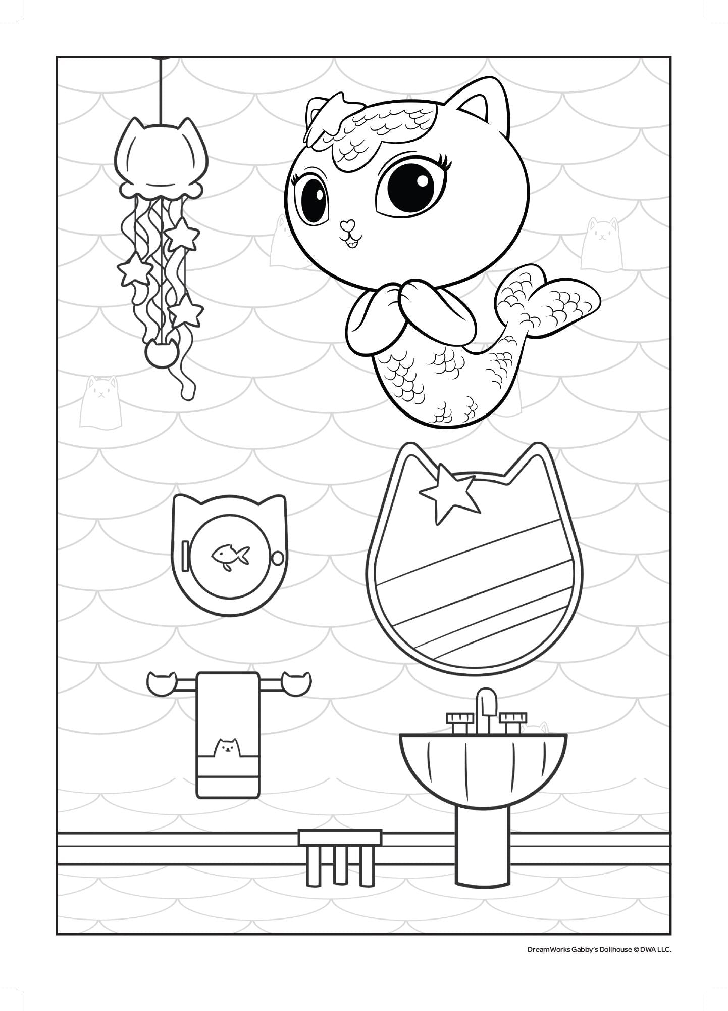 Gabby's Dollhouse jumbo colouring book 160 pages (British brand)