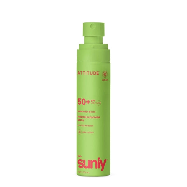 Attitude mineral sunscreen spray kids watermelon 75ml, imported from the UK