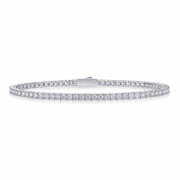 Leaper S925 sterling silver moissanite tennis bracelet (British brand)