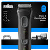 Braun Series 3+ grey electric shaver with trimmer imported from the UK