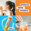 Hydrafizz Hydra + Boost effervescent supplement orange flavour, imported from the UK