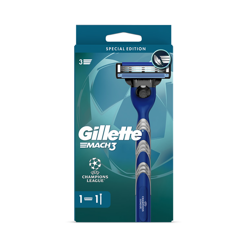 Gillette Mach3 razor with 1 blade refill, UK version