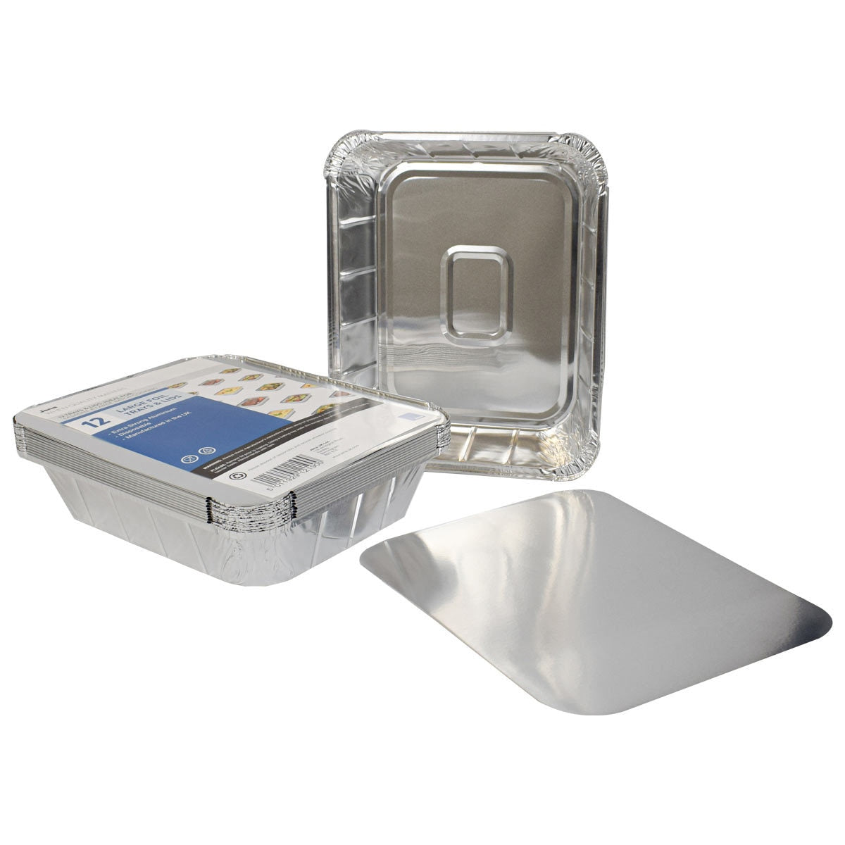 Jena 12 pack large foil trays with lids, UK version