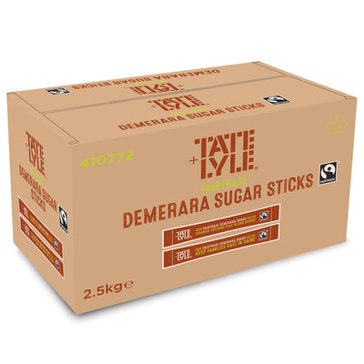 Fairtrade Demerara Sugar Sticks 1000 Pack for Hot Drinks