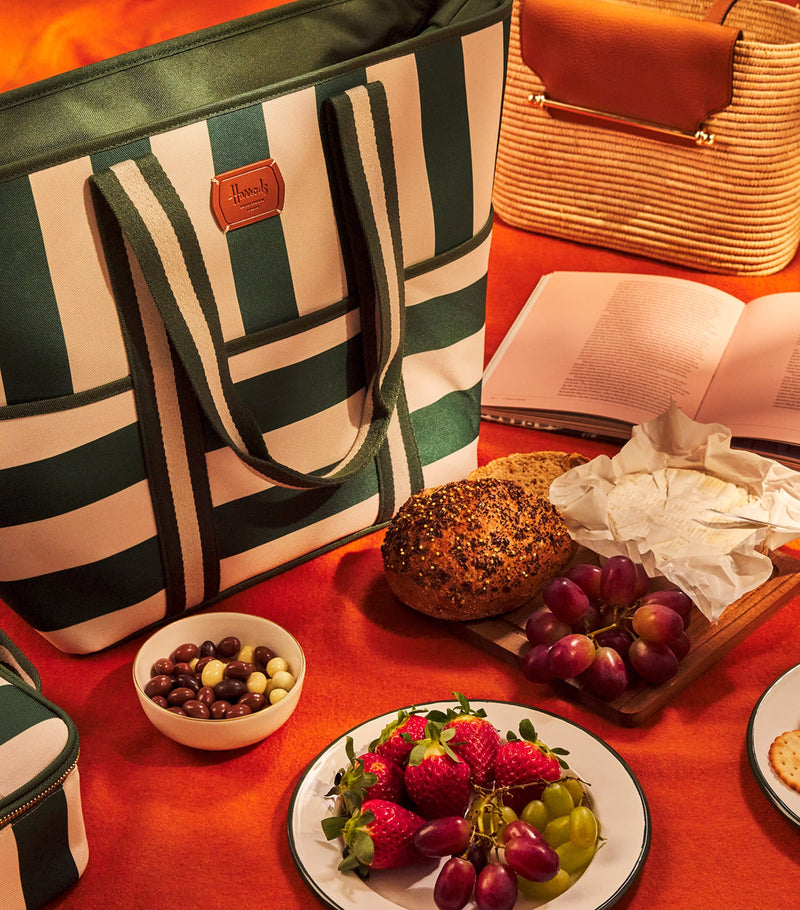 Harrods striped cooler tote bag, UK version