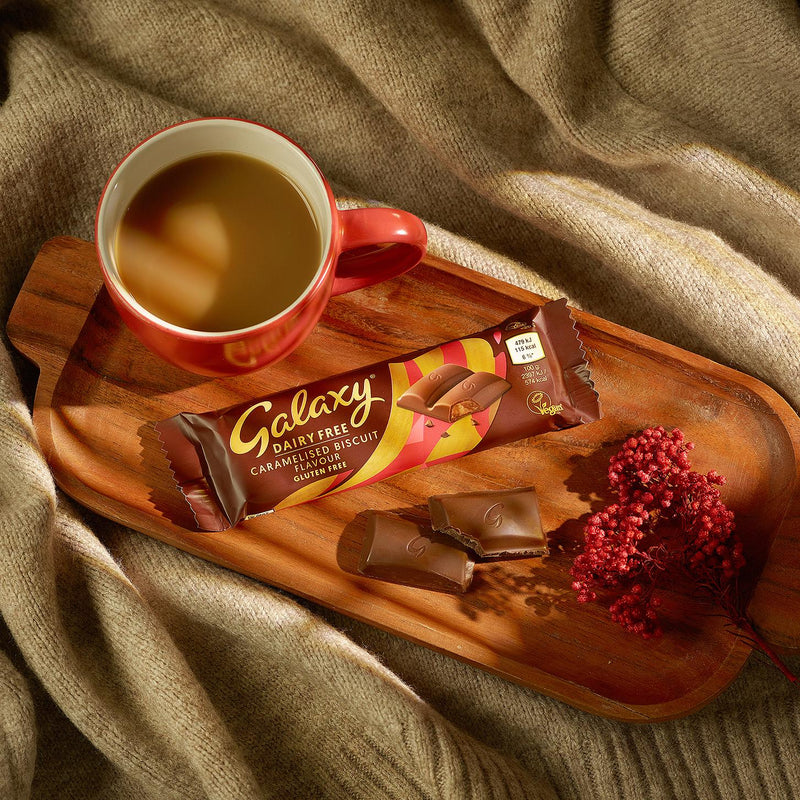 Galaxy dairy free caramelised biscuit chocolate bar 40g - British product