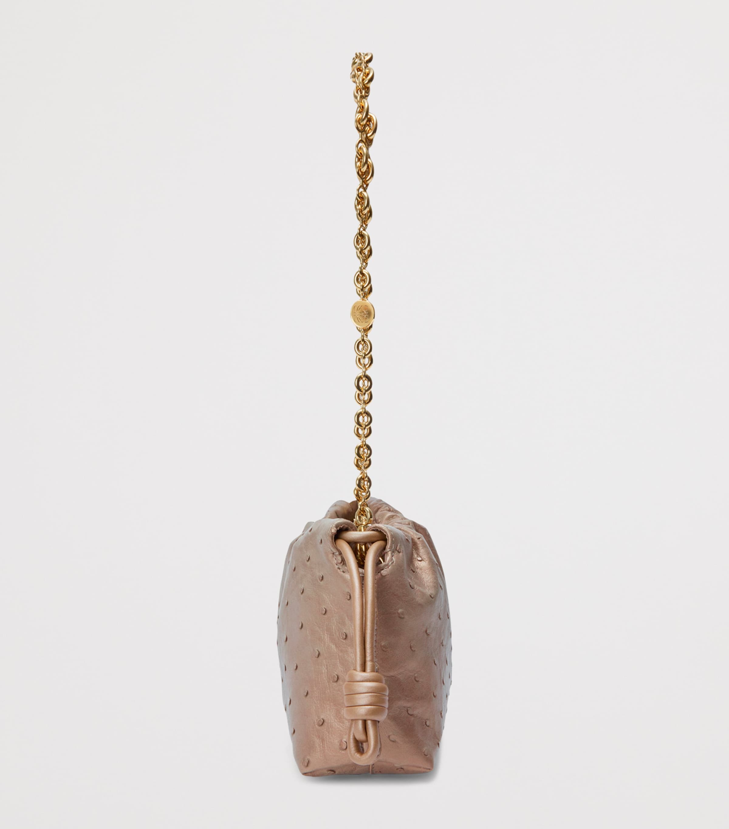 LOEWE Flamenco clutch bag ostrich leather, imported from the UK