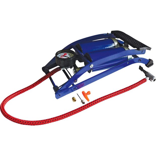 Simple Value double barrel foot pump - British product
