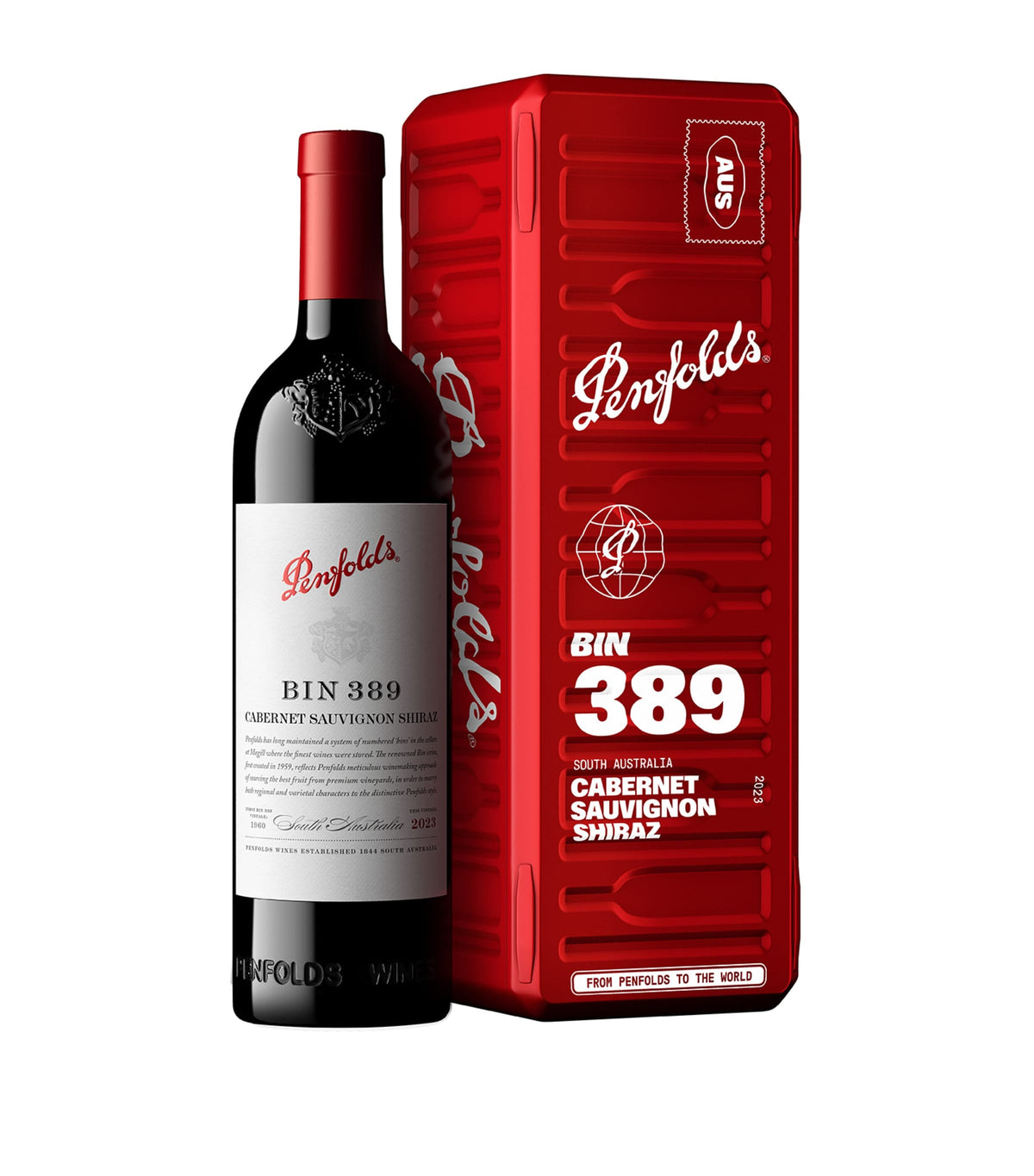 Penfolds red wine Bin 389 Cabernet Shiraz 2023 Barossa Valley 75cl, imported from the UK