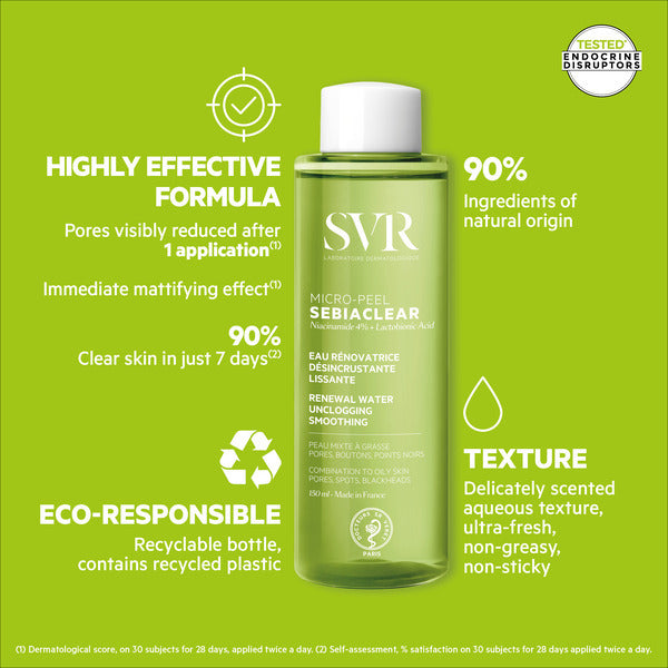 SVR SEBIACLEAR Micro-Peel Essence 150ml (British brand)
