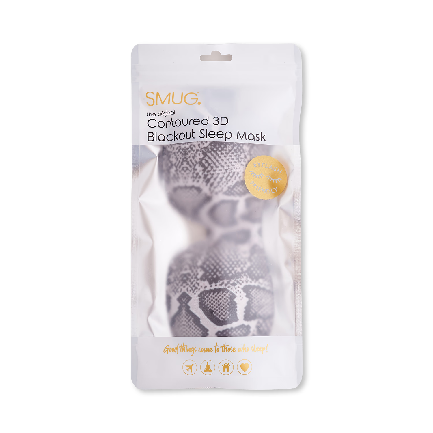 SMUG contoured sleep mask snake design (British brand)