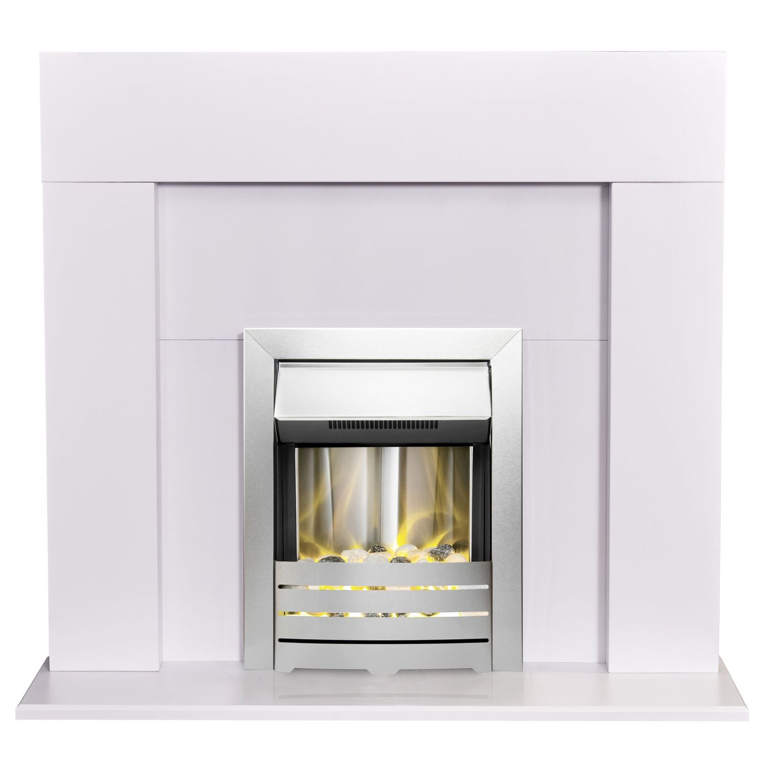 Adam Miami electric fire suite with Helios inset white - British product