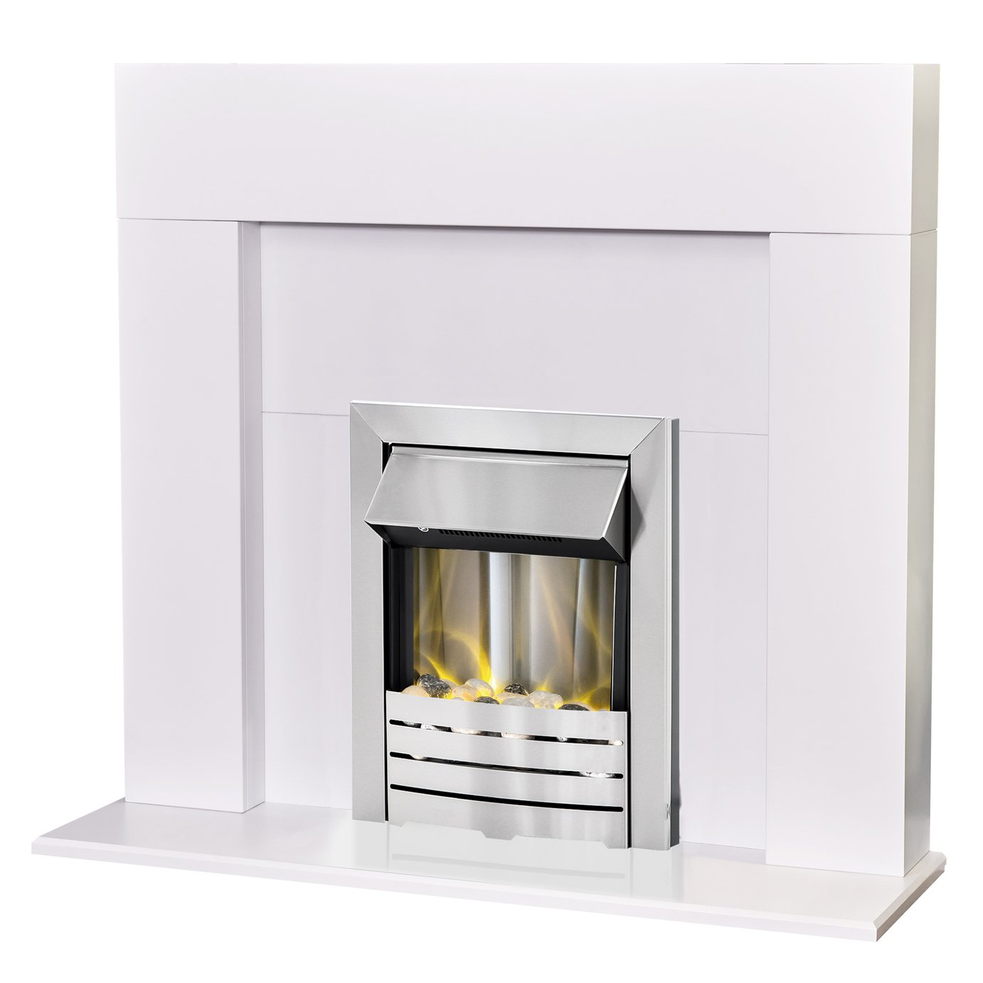 Adam Miami electric fire suite with Helios inset white - British product