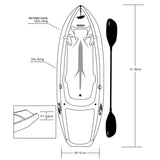 Lifetime Wave 6ft (180 cm) Sit On Youth Kayak + Paddle GOODS Costco UK