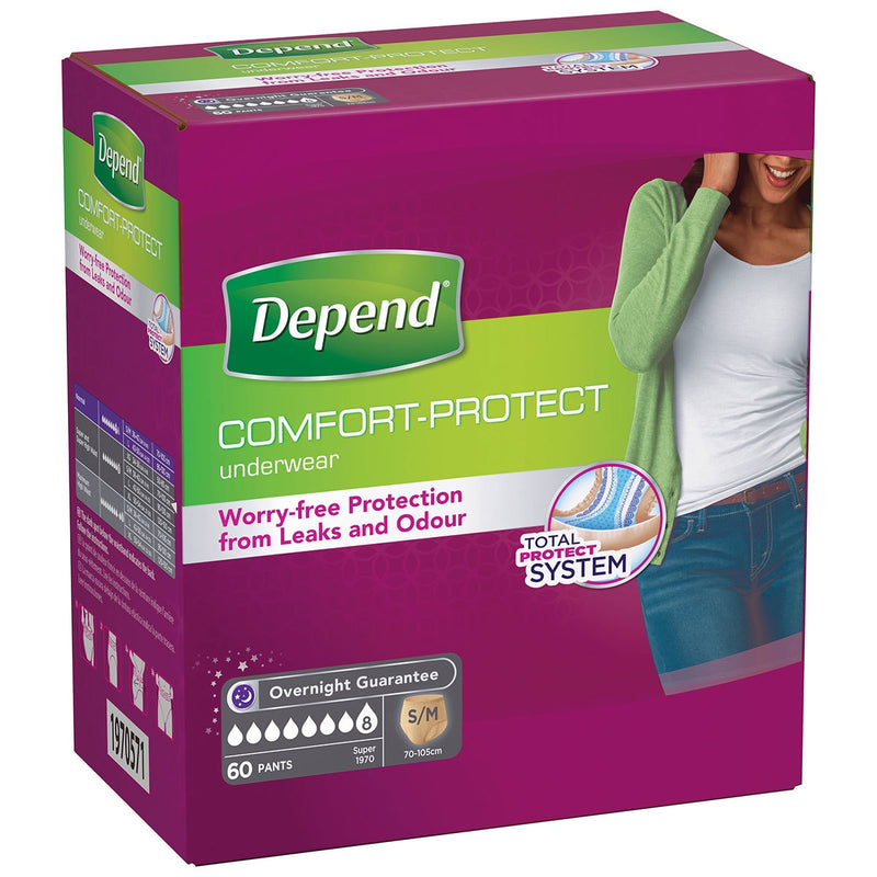 Depend bladder weakness underwear small/medium 60 pack - British product