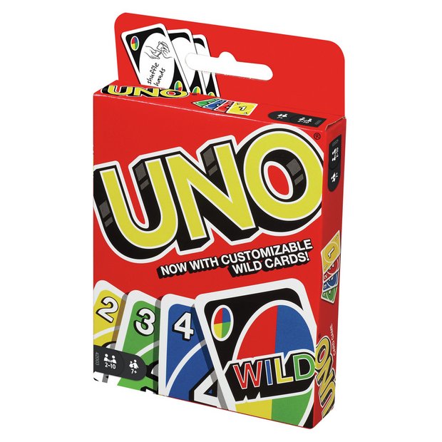UNO classic card game with customizable Wild Cards, imported from the UK