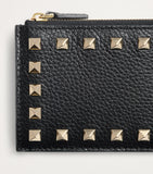Valentino Garavani leather coin and card holder with Rockstud trim (British brand)