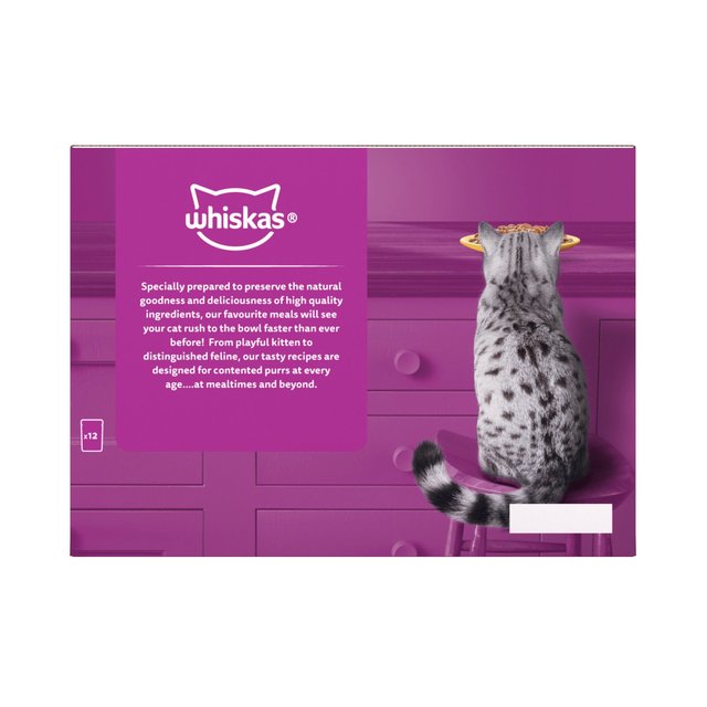 WHISKAS 1+ Cat Pouches Poultry Feasts in Gravy   12 x 85g GOODS M&S   