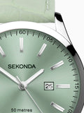 Sekonda Green Taylor Leather Strap Watch