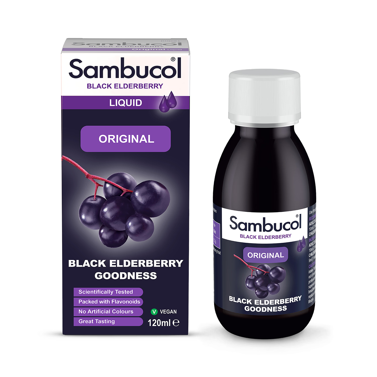 Sambucol Original Black Elderberry Formula Syrup 120ml (British brand)