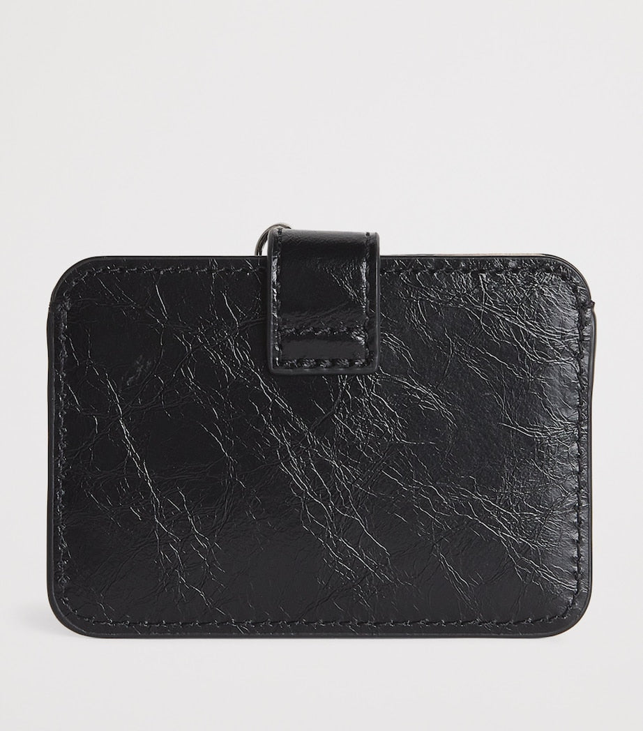 Maje cracked leather Miss M card holder, imported from the UK