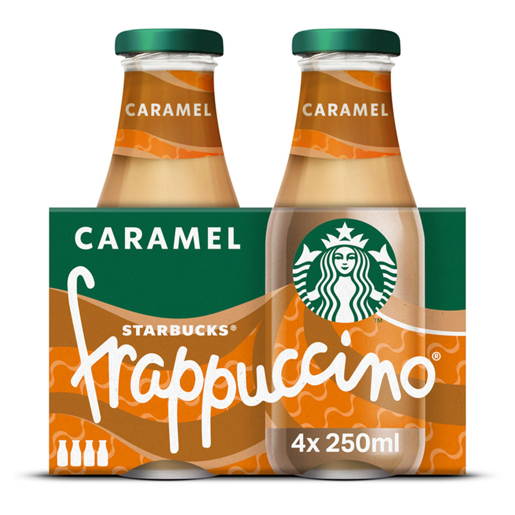 Starbucks Frappuccino Caramel Flavoured Milk Iced Coffee 4x250ml