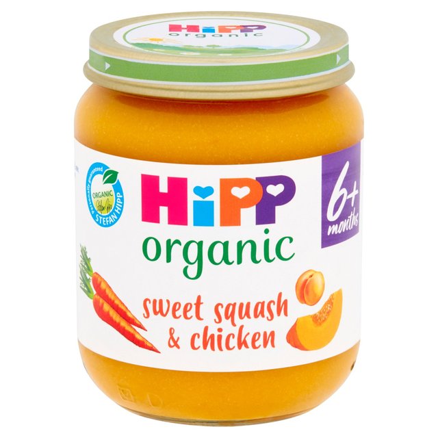 HiPP Organic Sweet Squash & Chicken Baby Food Jar 6+ Months    125g GOODS M&S   