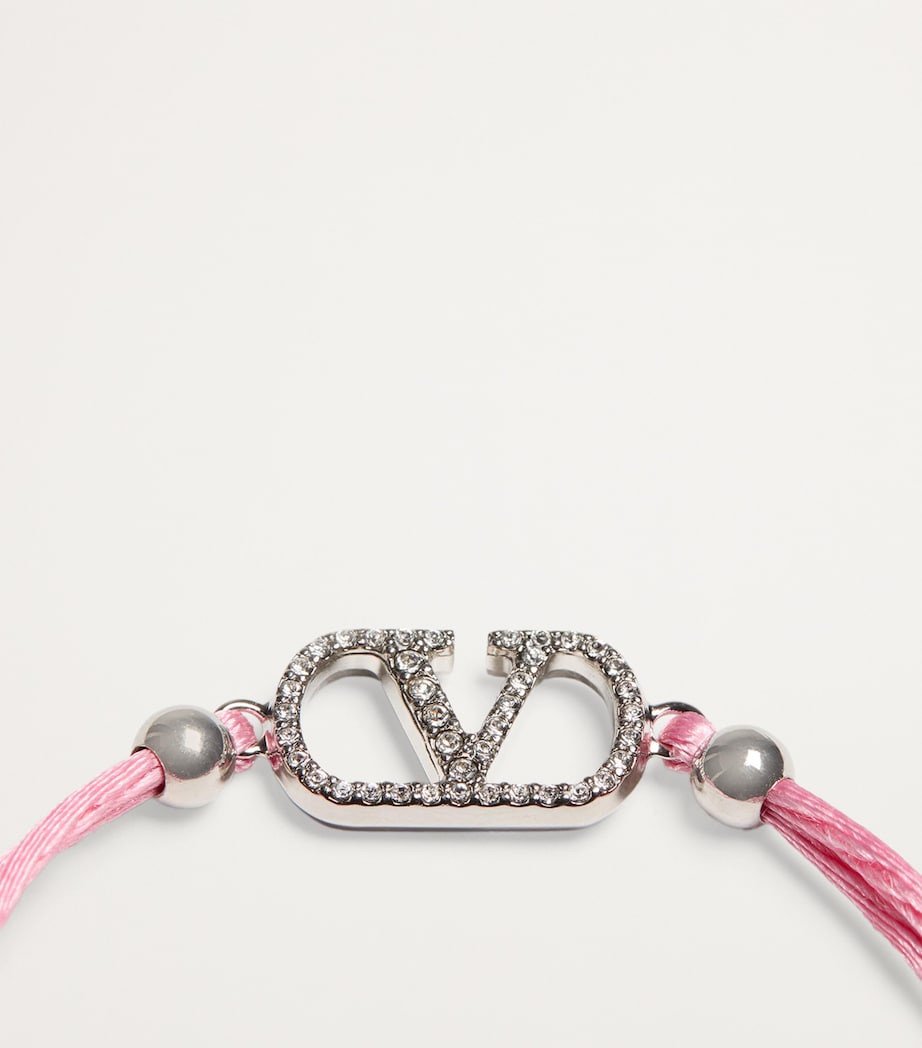 Valentino Garavani VLogo Signature bracelet with polyester outer, UK version