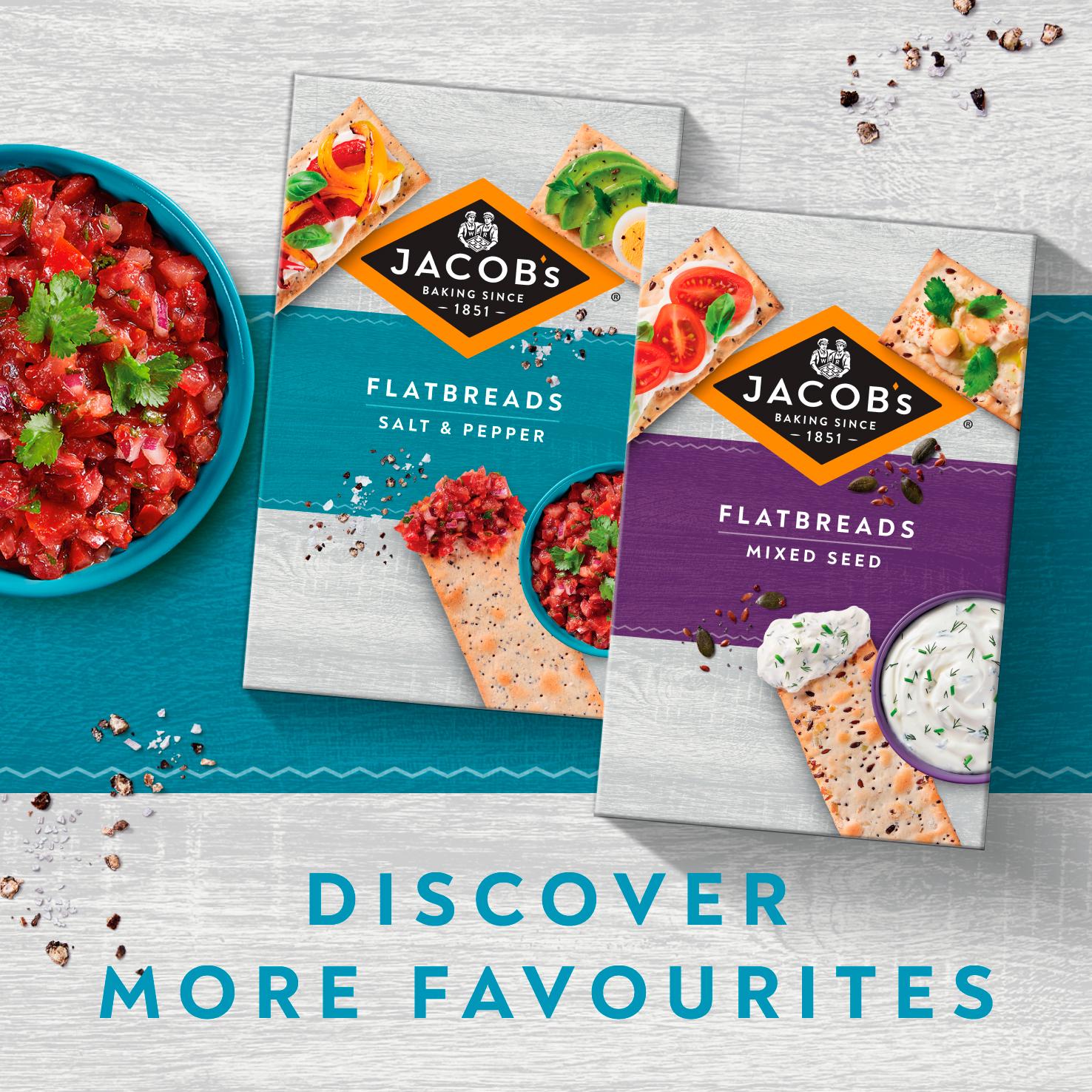 Jacob's flatbread salt and pepper crackers 150g - British product