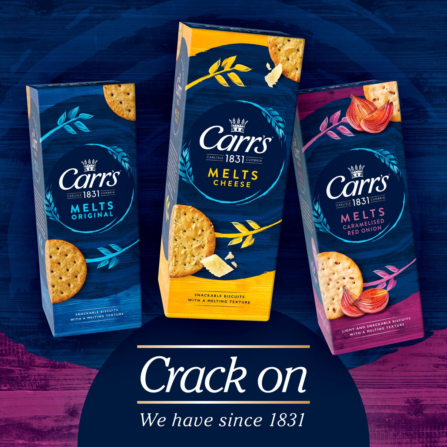 Carr's Melts caramelised red onion crackers 150g (British brand)