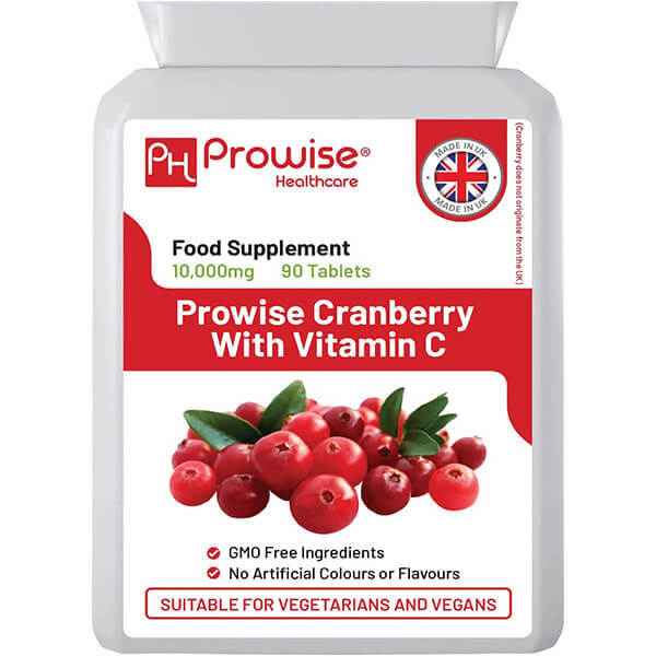 Prowise Cranberry With Added Vitamin C 10,000mg 90 Tablets GOODS Superdrug   