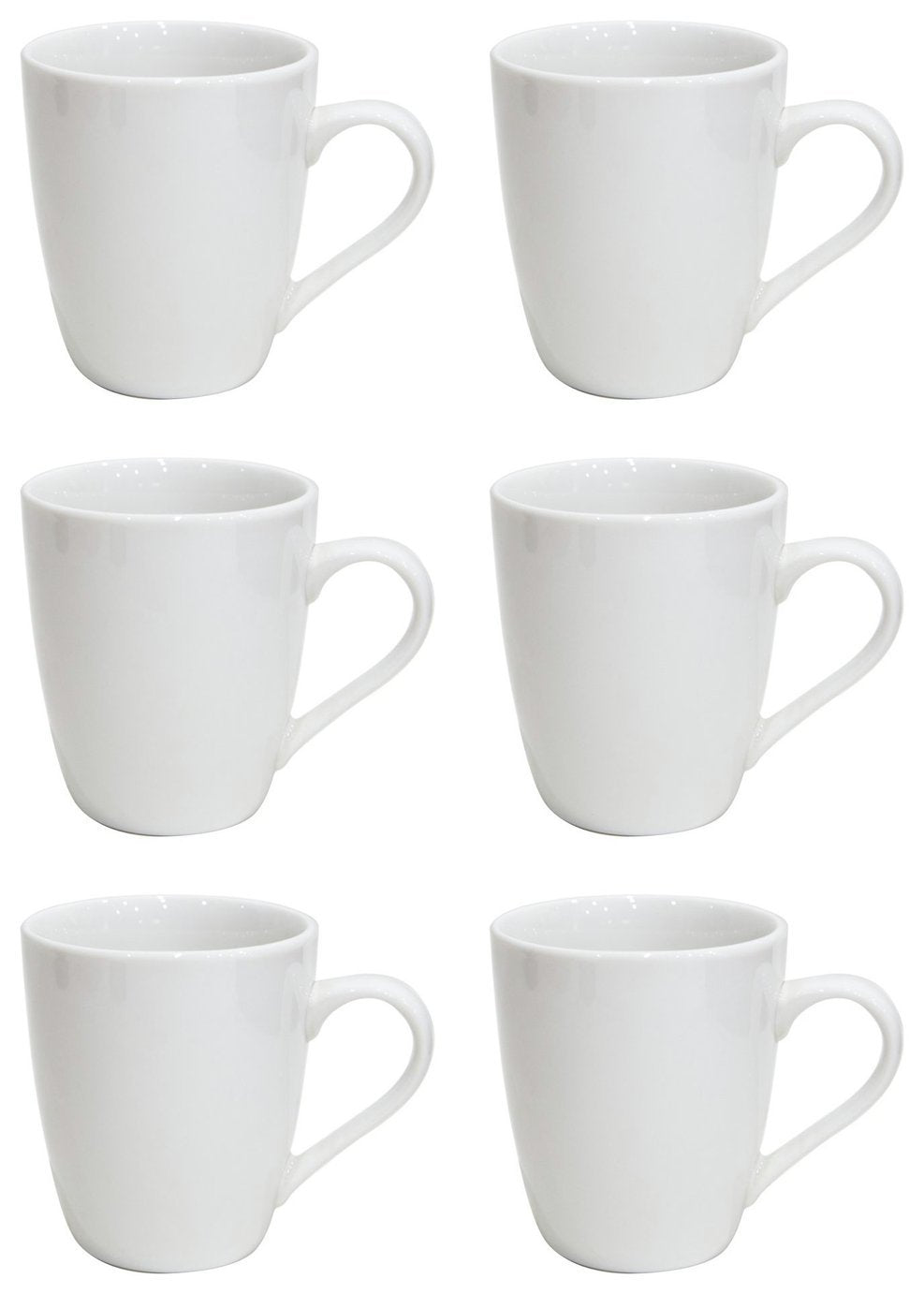 Argos white porcelain mugs set of 6 - British product
