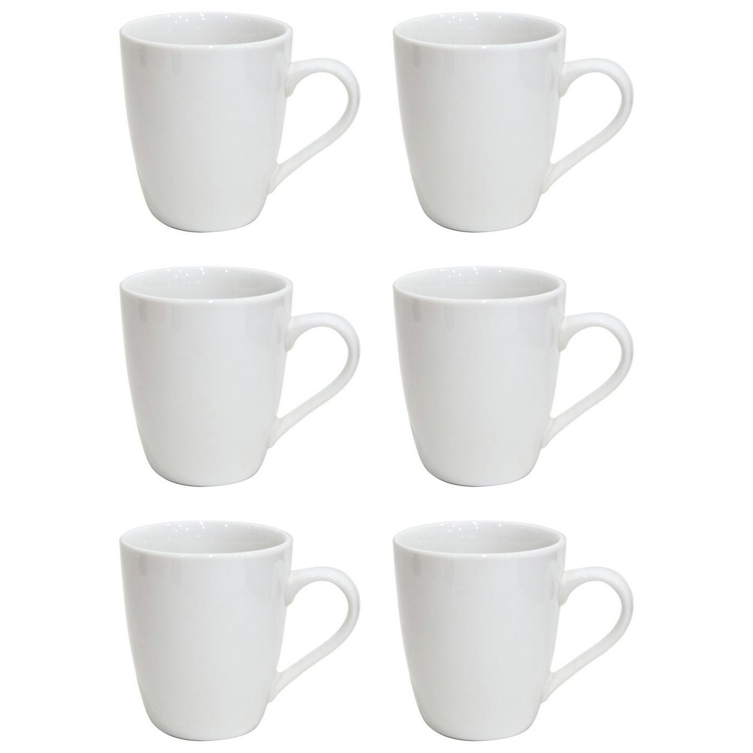Argos white porcelain mugs set of 6 - British product