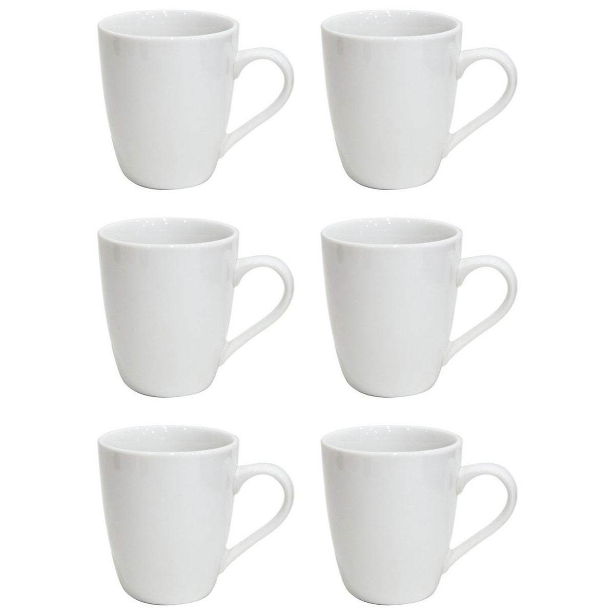 Argos white porcelain mugs set of 6 - British product