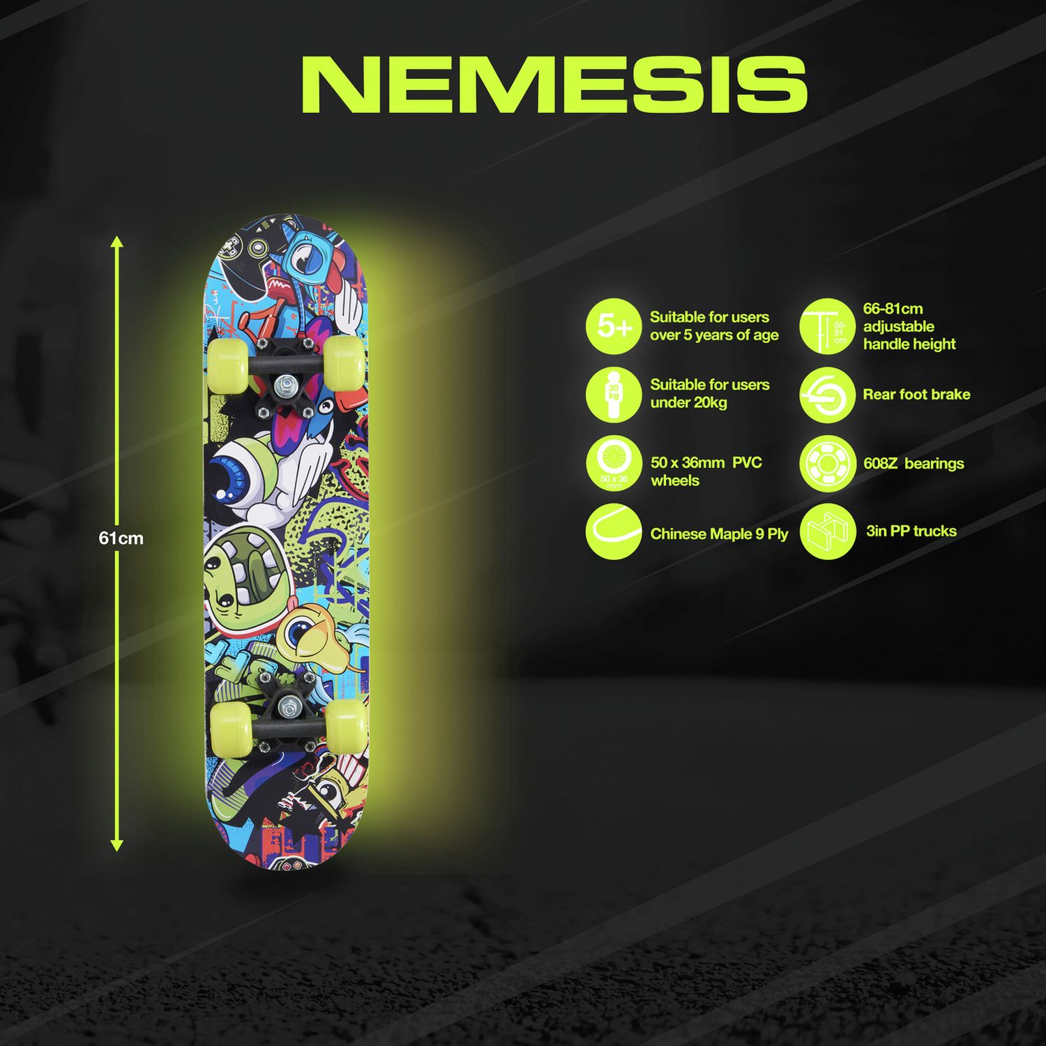 Evo Nemesis 24 inch skateboard - British product