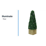 Streetwize artificial obelisk topiary with solar lights 83cm, imported from the UK
