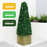 Streetwize artificial obelisk topiary with solar lights 83cm, imported from the UK