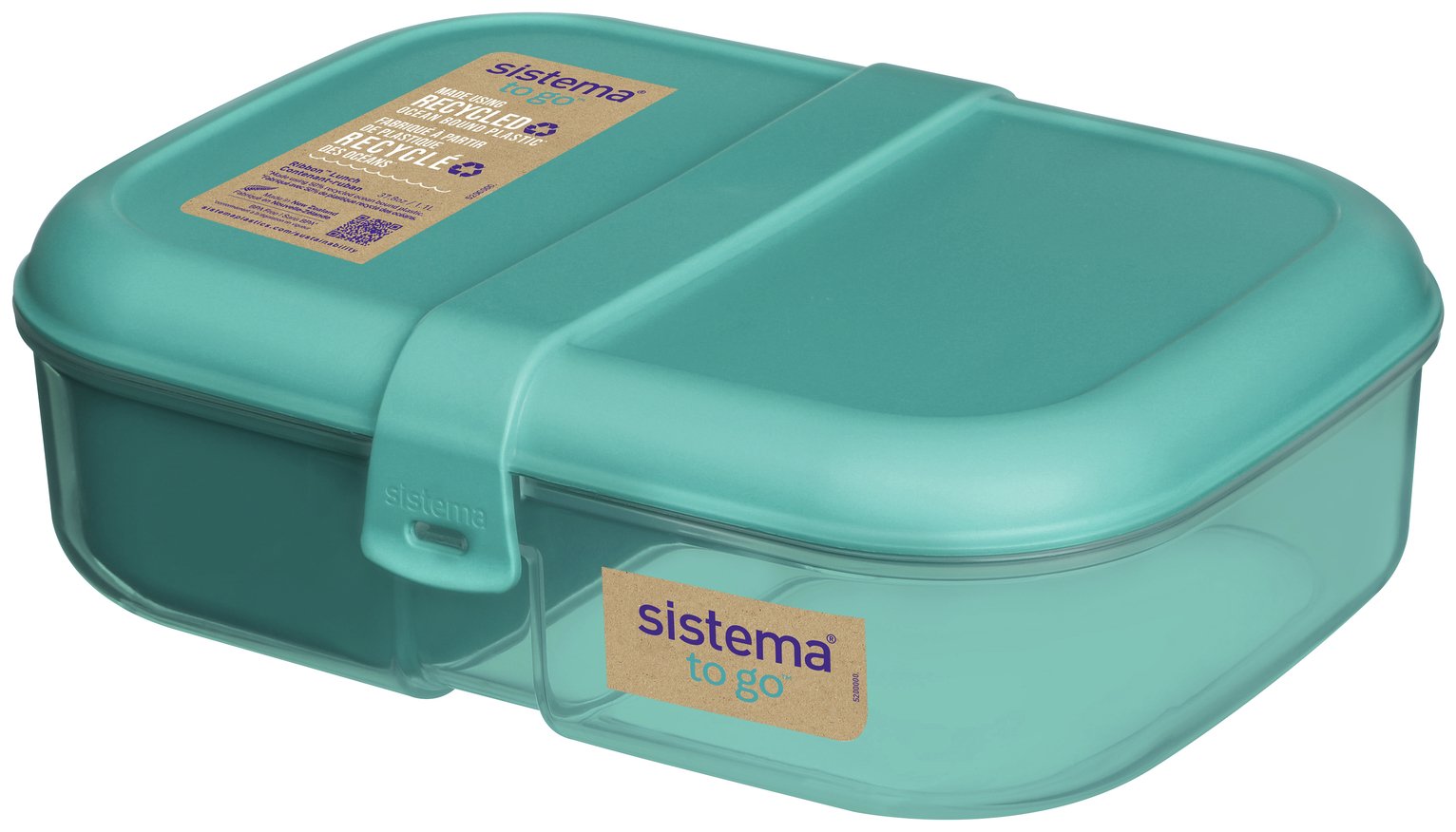 Sistema Ocean Bound Ribbon lunch box 20.4cm (British brand)