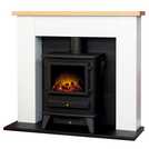 Adam Chester electric fire suite white oak freestanding - British product