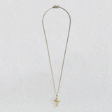 Revere 9ct yellow gold cubic zirconia cross pendant necklace - British product