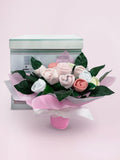 Babyblooms pink gift hamper personalised bunny toy - British product